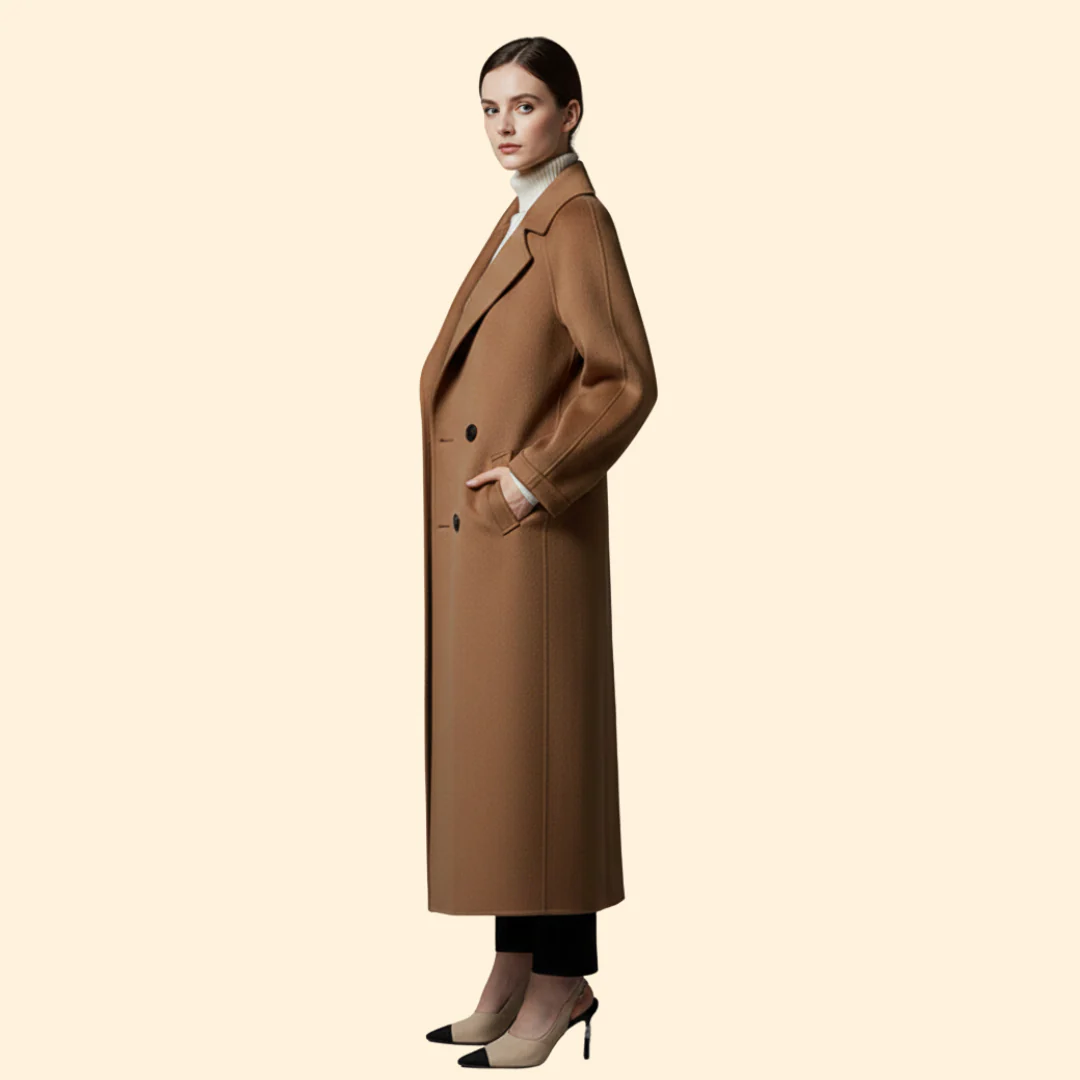 Women’s Coat with Double Breasted Front - Image 3