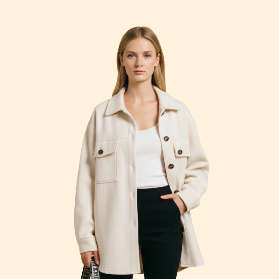 Women’s Coat with Front Flap Pockets - Image 12