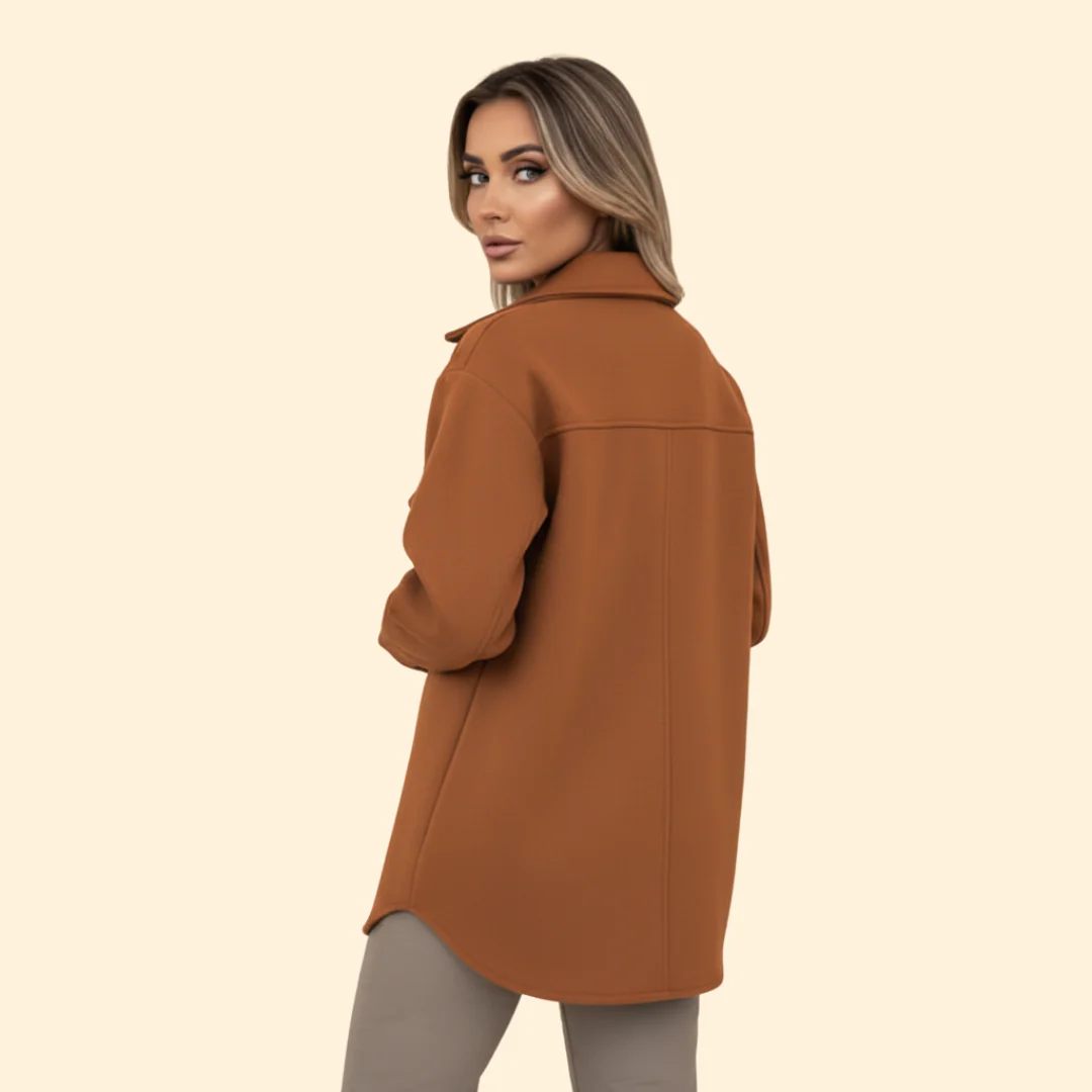 Women’s Coat with Front Flap Pockets - Image 5