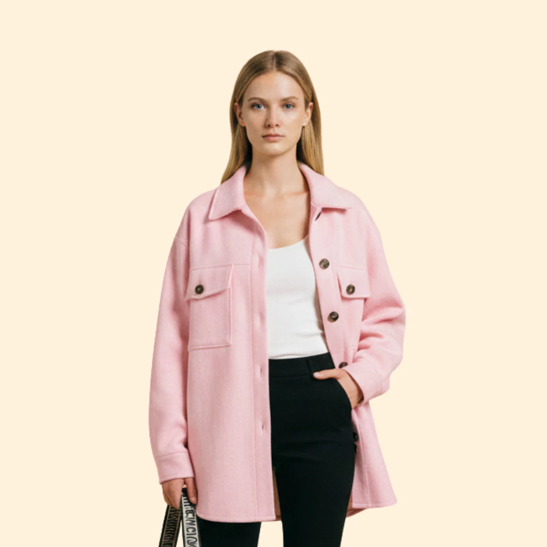Women’s Coat with Front Flap Pockets - Image 7
