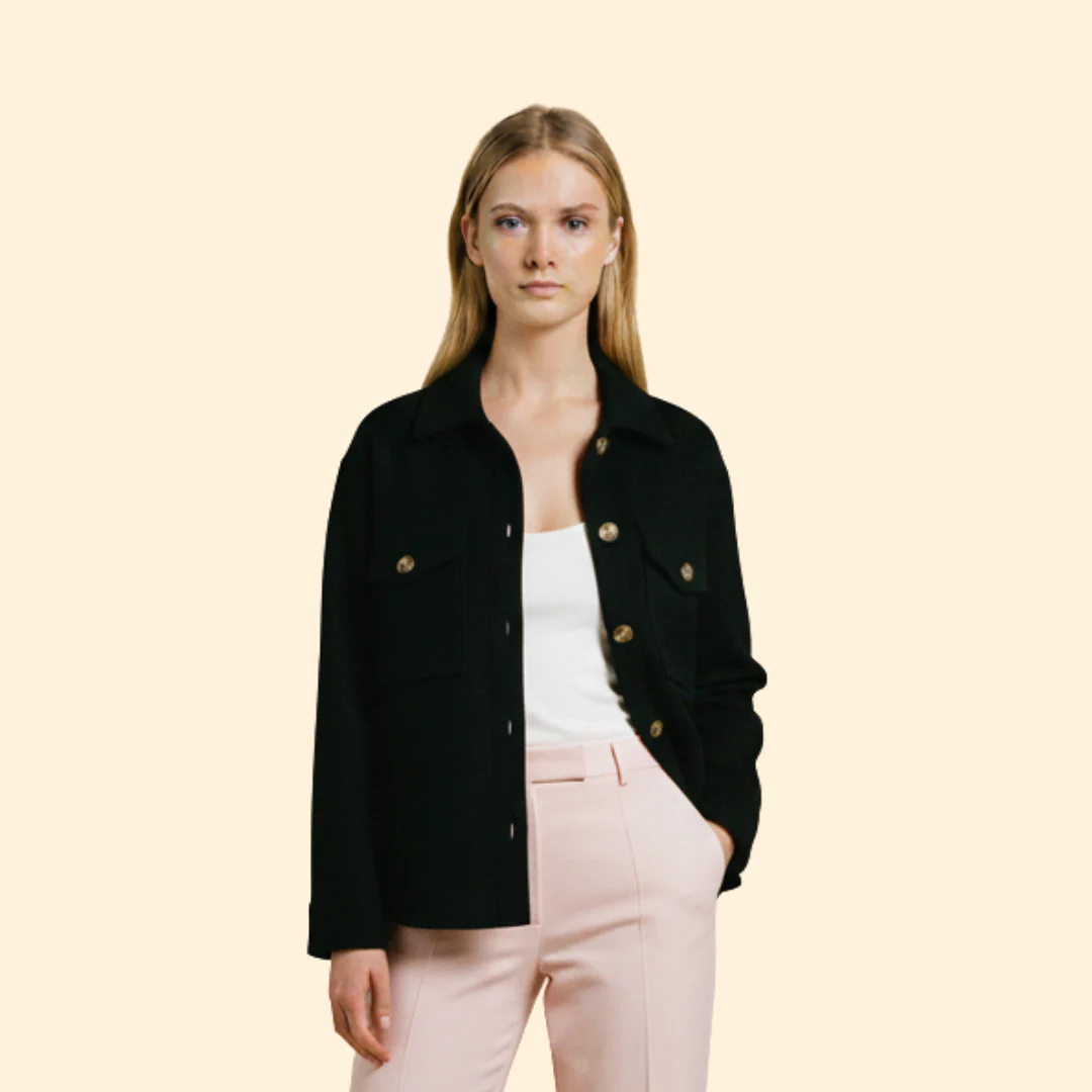 Women’s Coat with Front Flap Pockets - Image 8