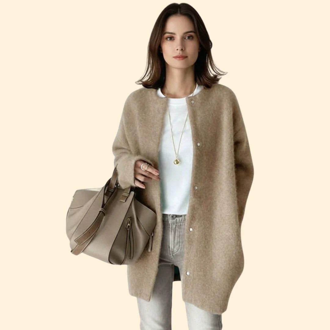 Women’s Coat with Round Neckline - Image 5