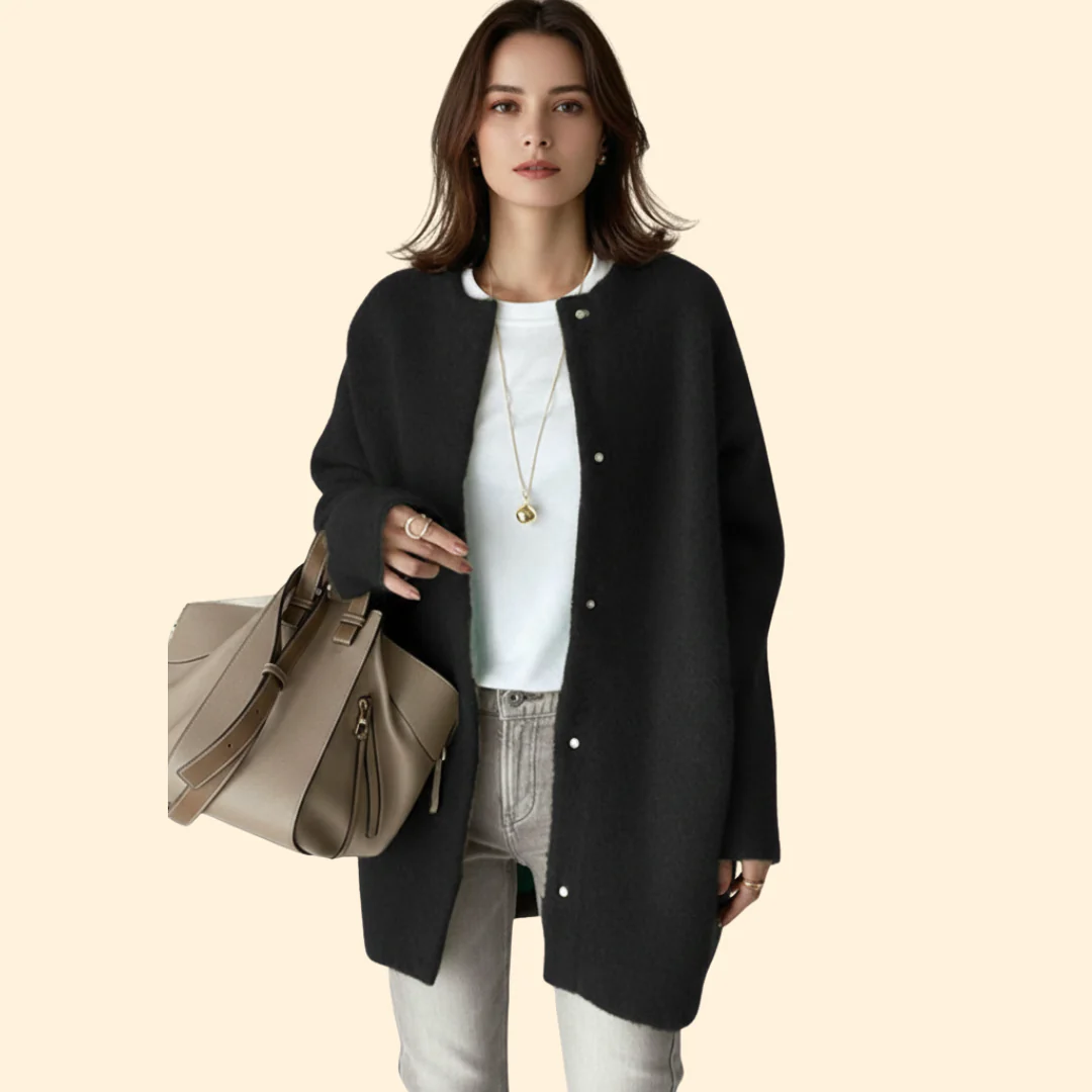 Women’s Coat with Round Neckline - Image 7