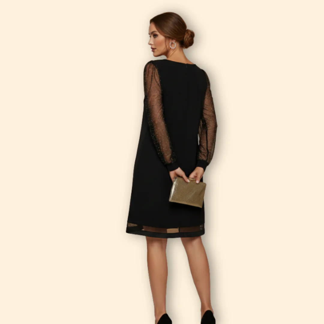 Women’s Sequin Cocktail Dress with Sequined Long Sleeves - Image 5