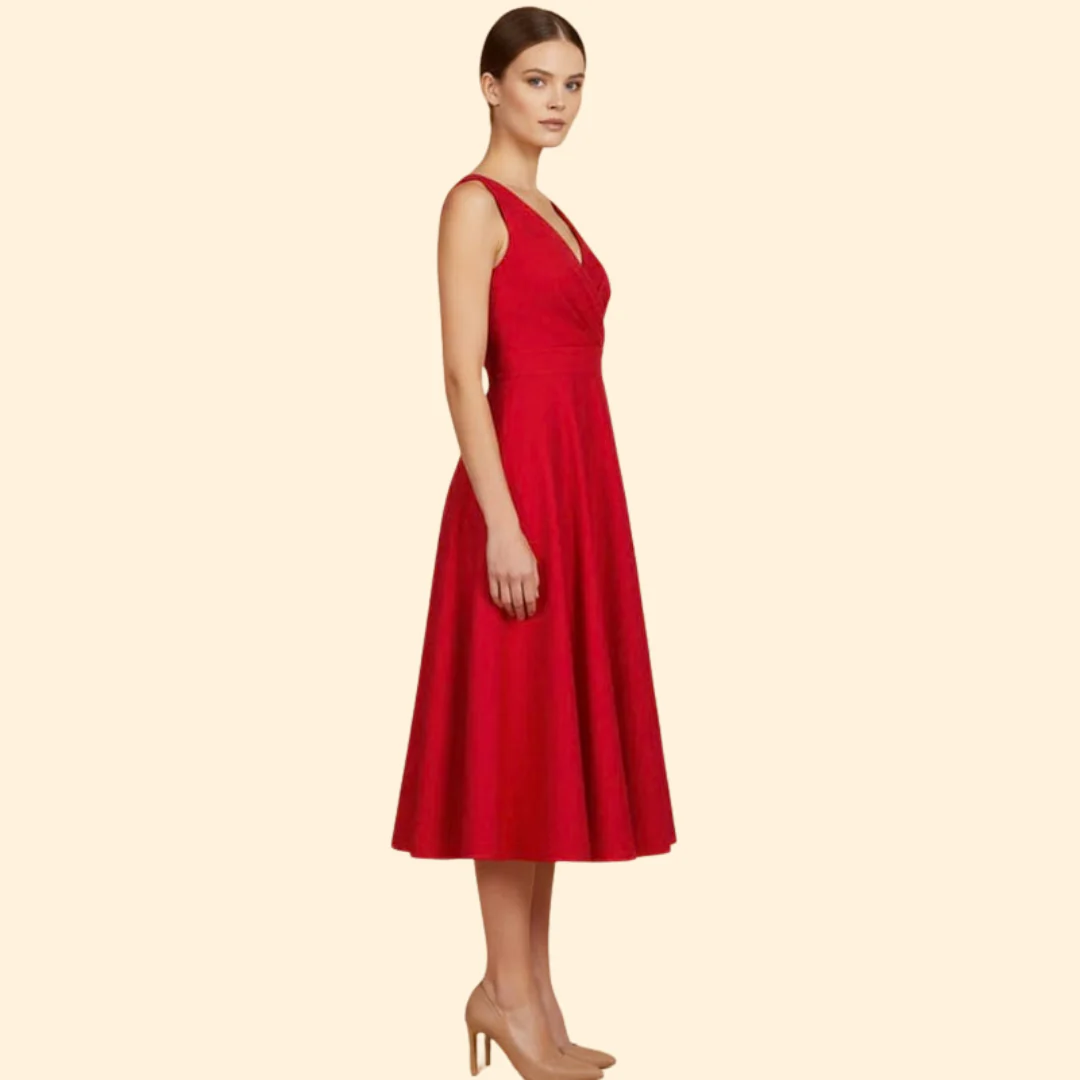 Women's Cocktail Dress with Sleeveless Design - Image 3