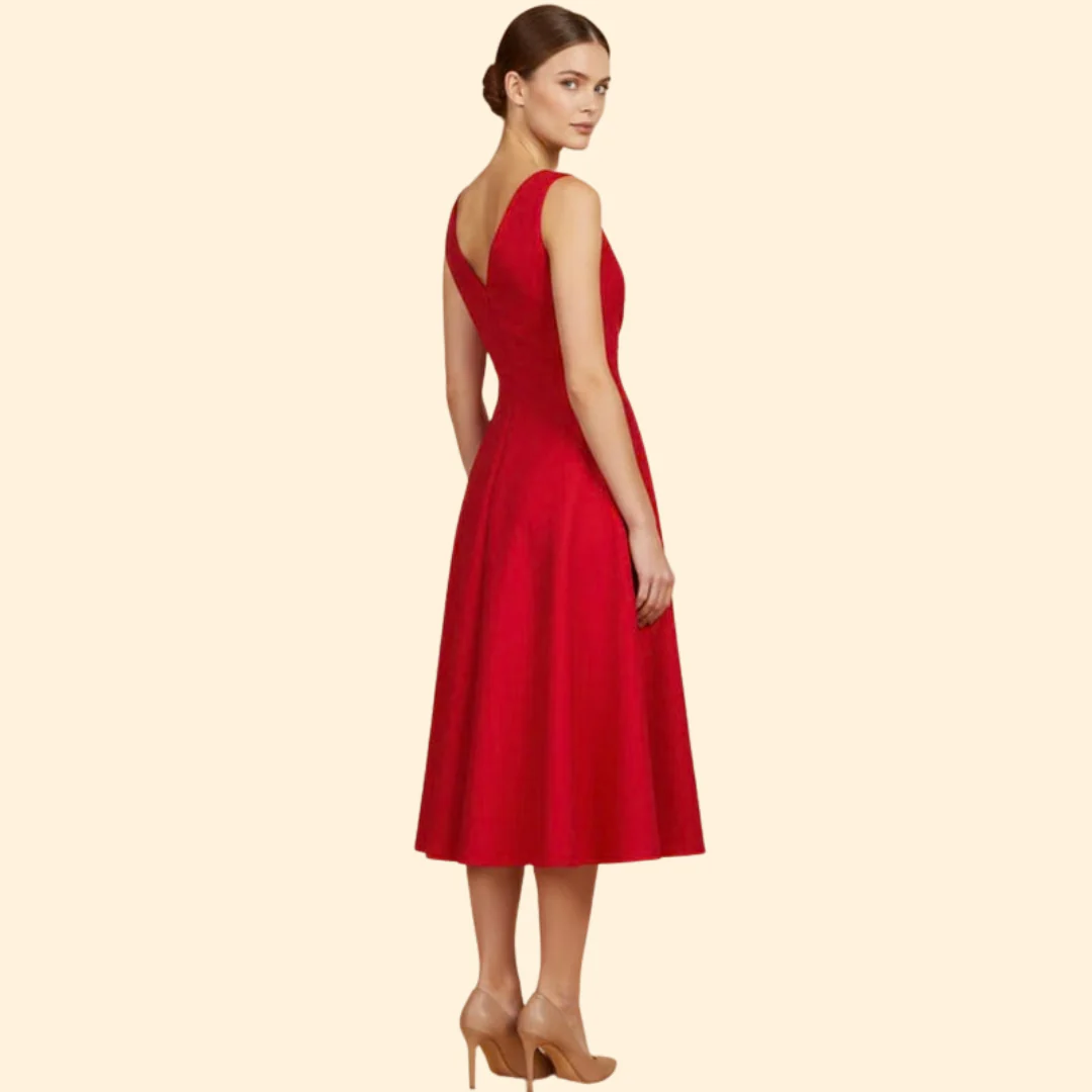 Women's Cocktail Dress with Sleeveless Design - Image 4