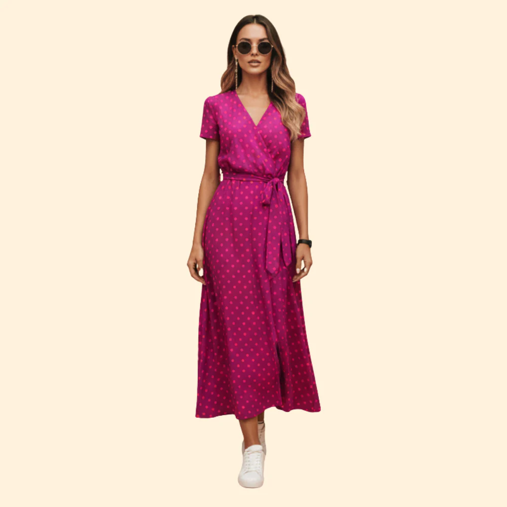 Women’s Colorful Floral Dress - Image 2