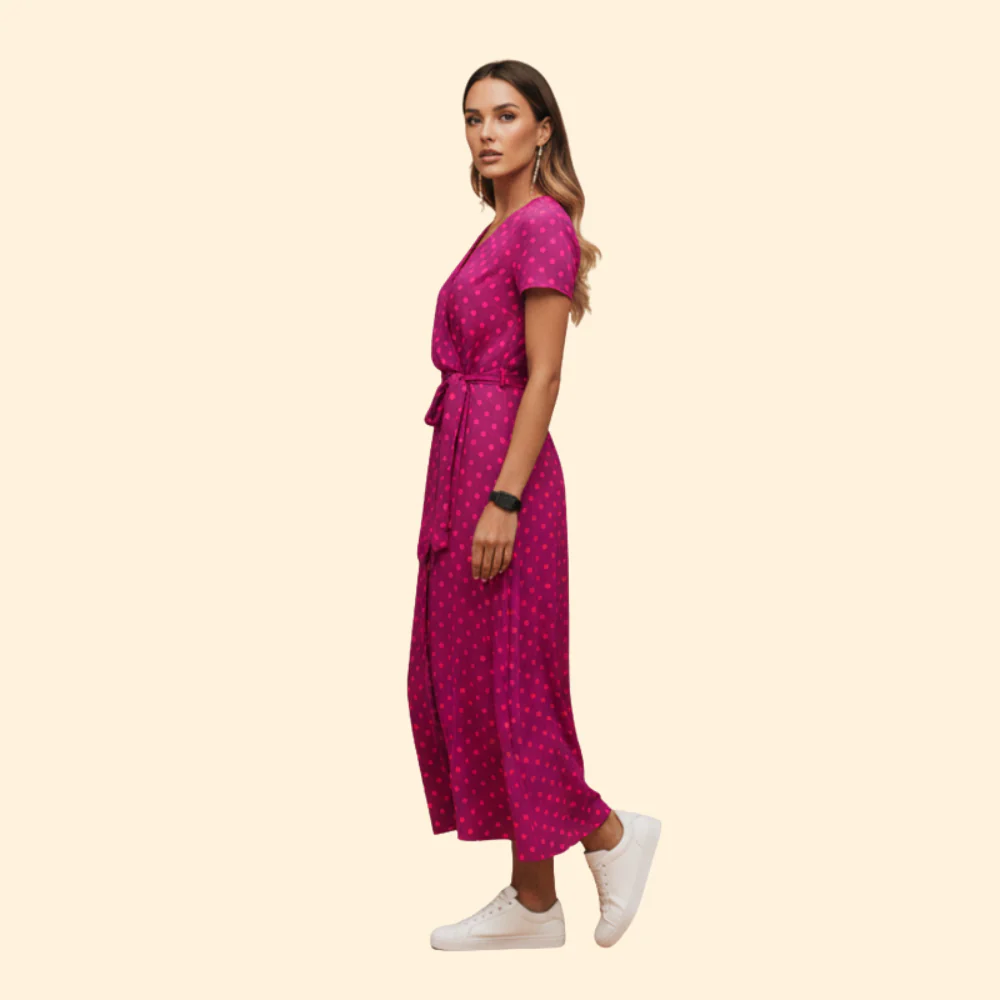 Women’s Colorful Floral Dress - Image 3
