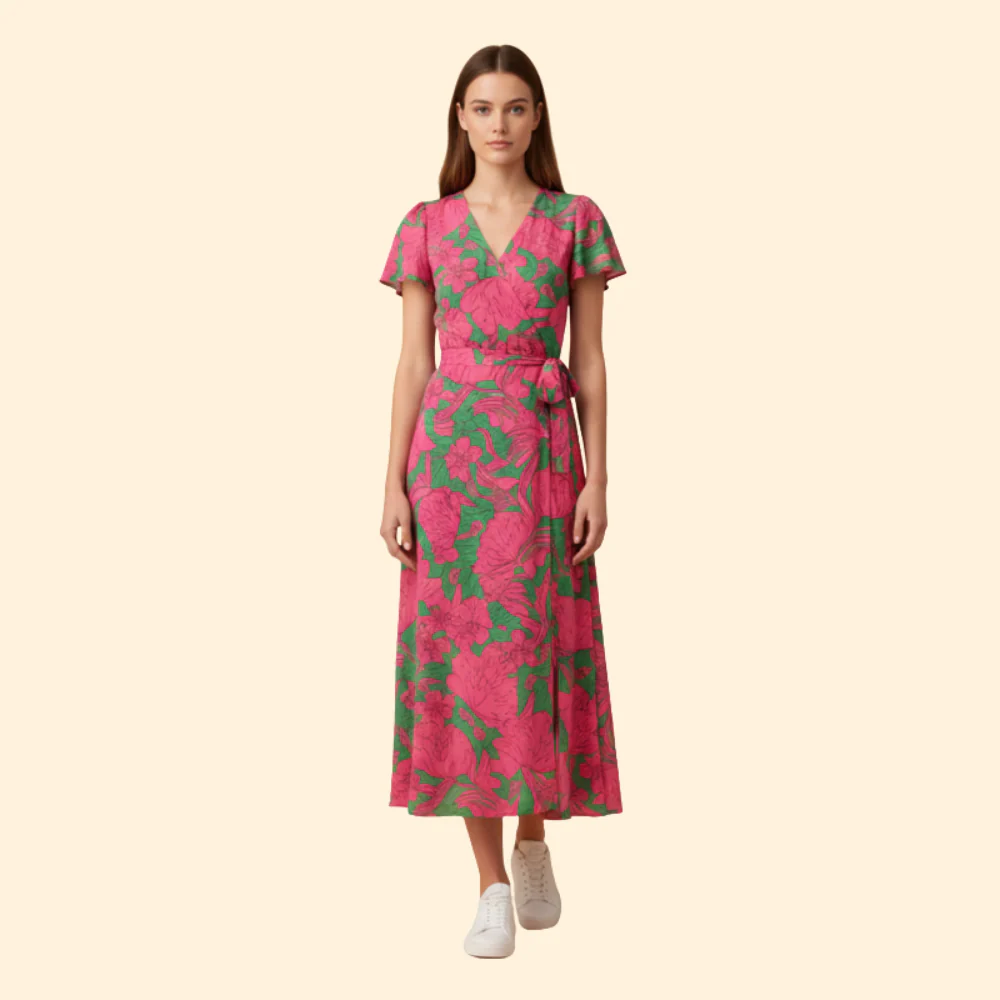 Women’s Colorful Floral Dress - Image 7