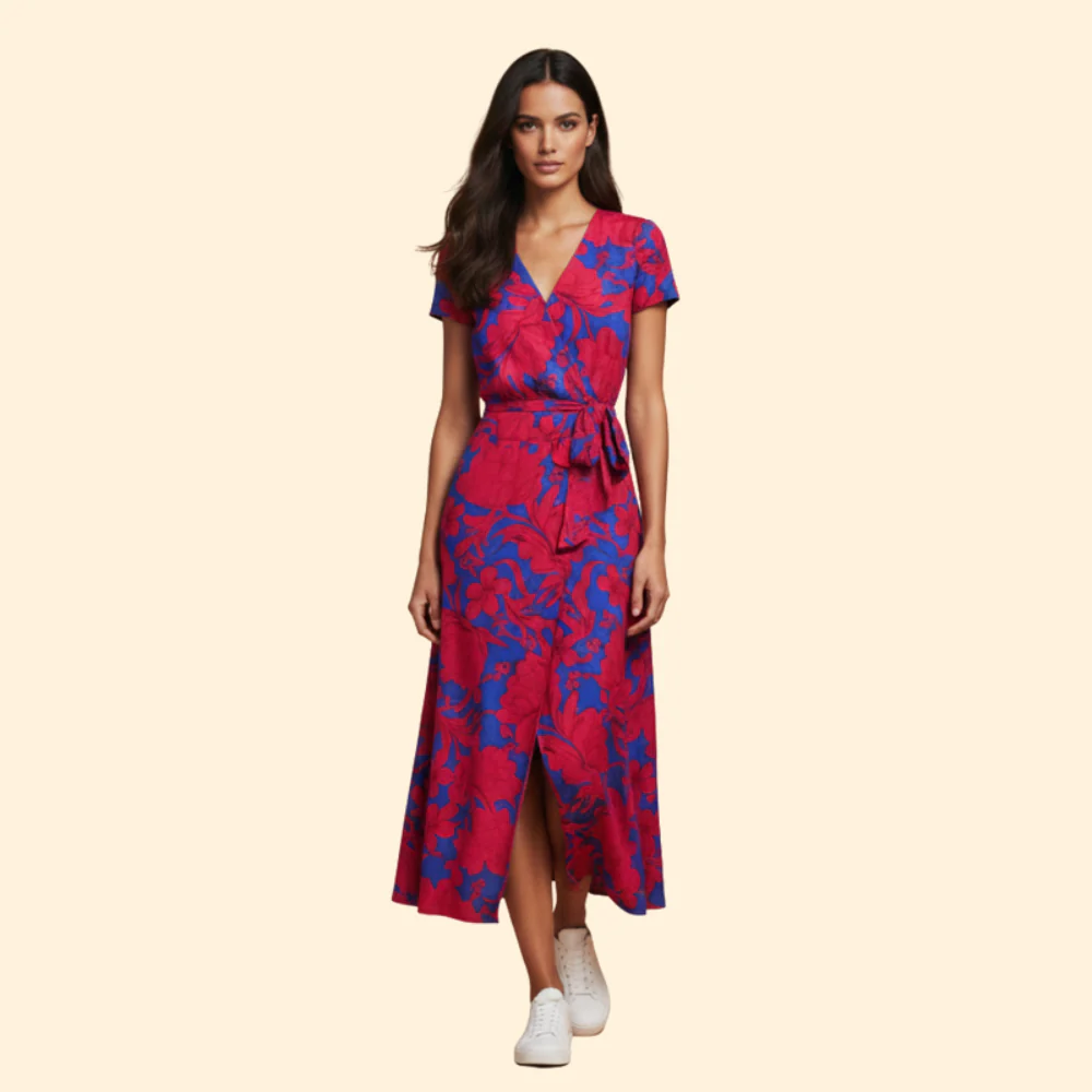 Women’s Colorful Floral Dress - Image 8