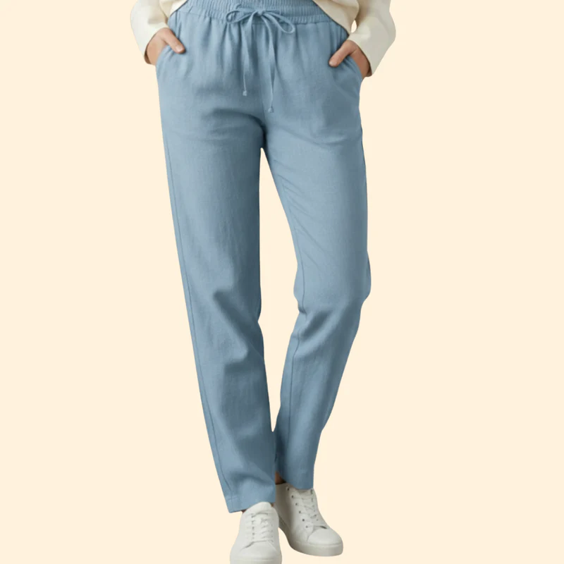 Women’s Comfortable Trousers with Adjustable Waistband - Image 11