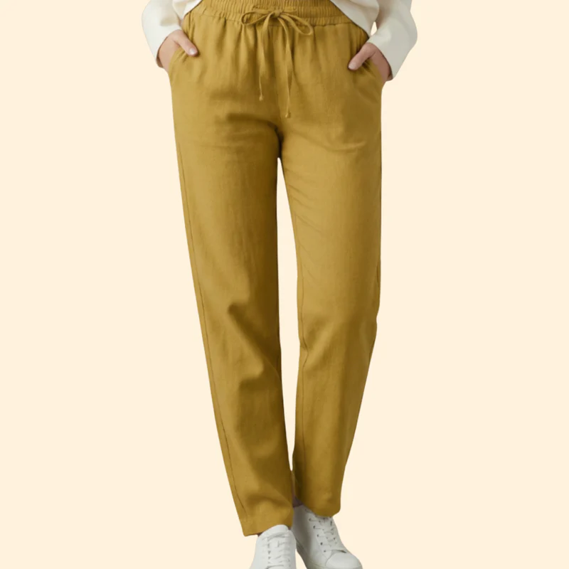 Women’s Comfortable Trousers with Adjustable Waistband - Image 12