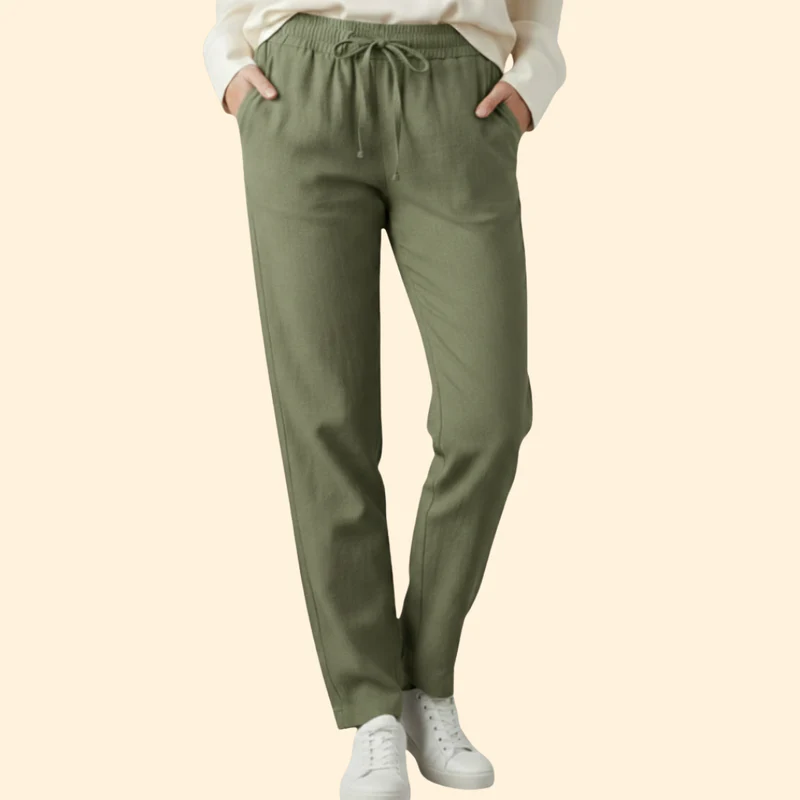Women’s Comfortable Trousers with Adjustable Waistband - Image 13