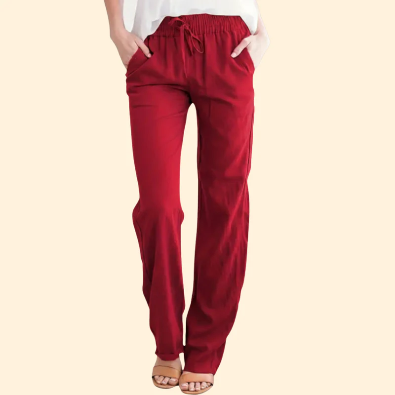 Women’s Comfortable Trousers with Adjustable Waistband - Image 15