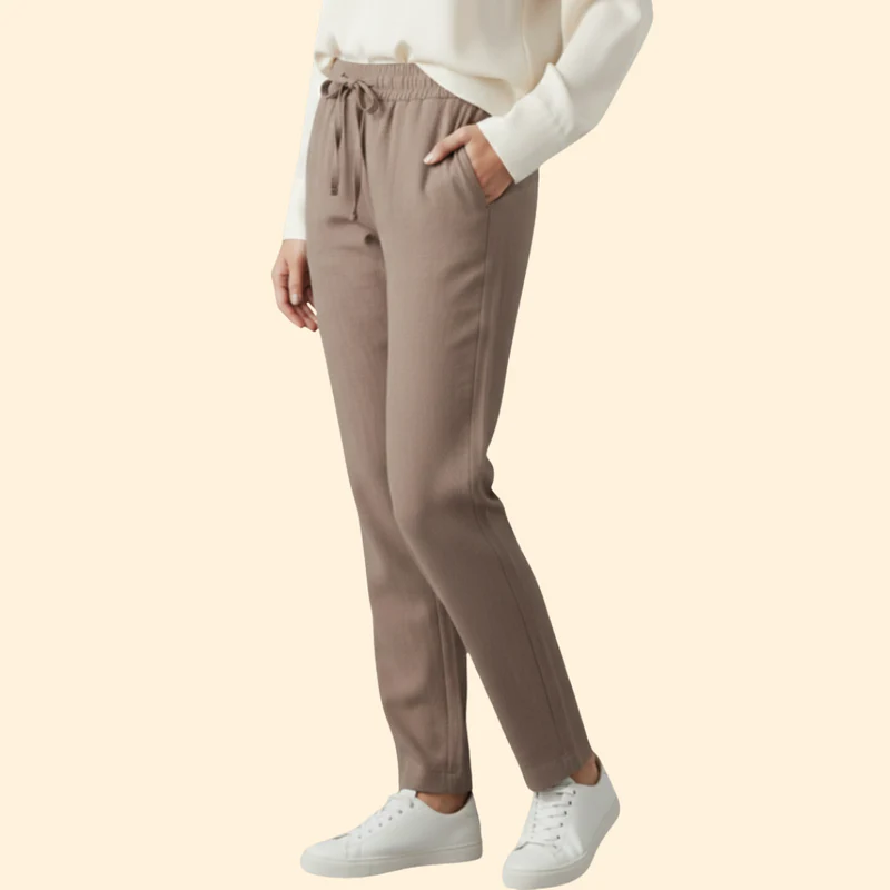 Women’s Comfortable Trousers with Adjustable Waistband - Image 16