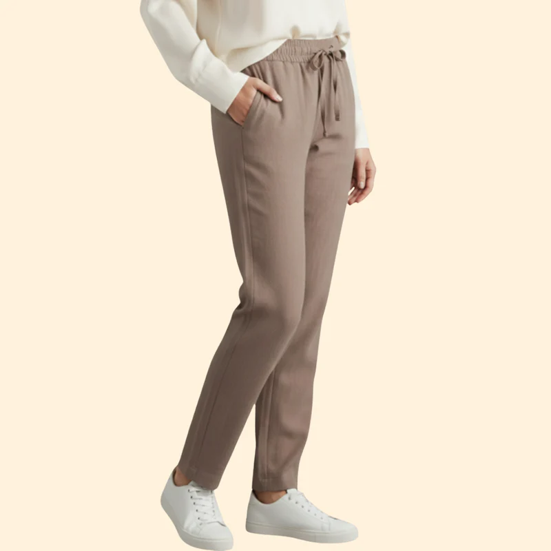 Women’s Comfortable Trousers with Adjustable Waistband - Image 4