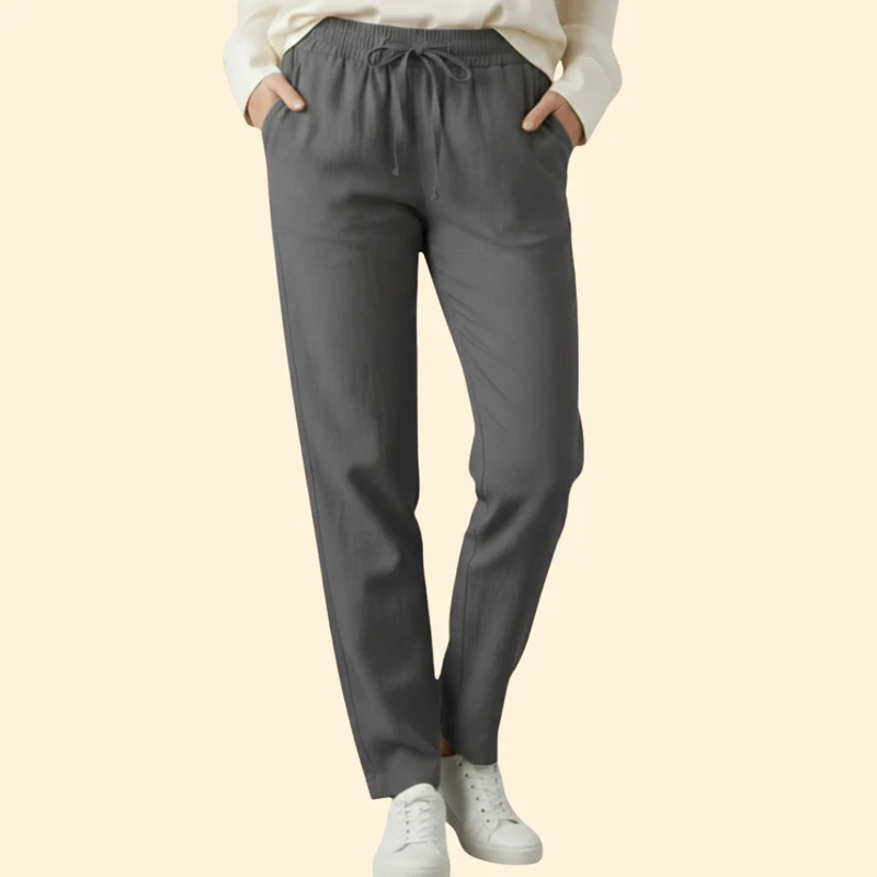Women’s Comfortable Trousers with Adjustable Waistband - Image 7