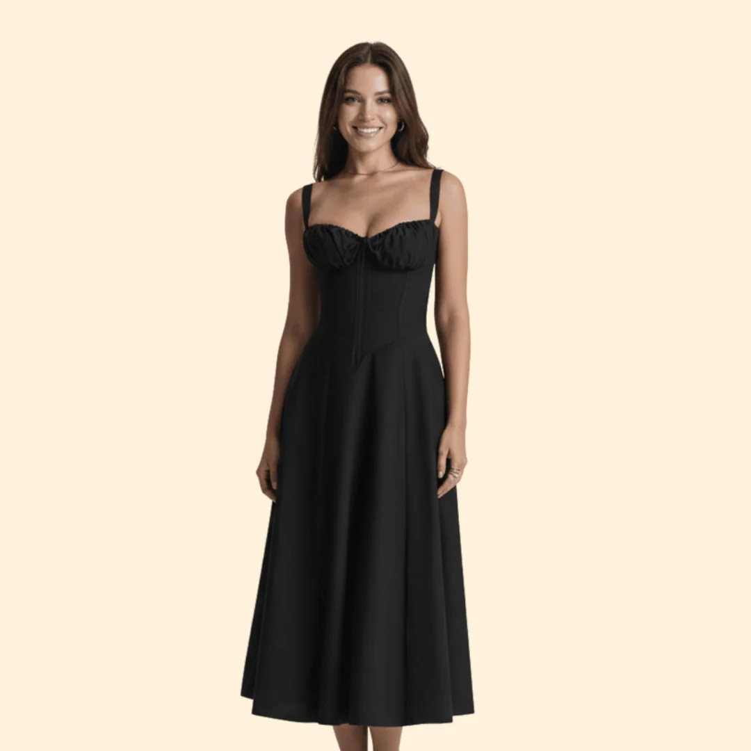 Women’s Corset Dress with Ruffled Skirt - Image 12
