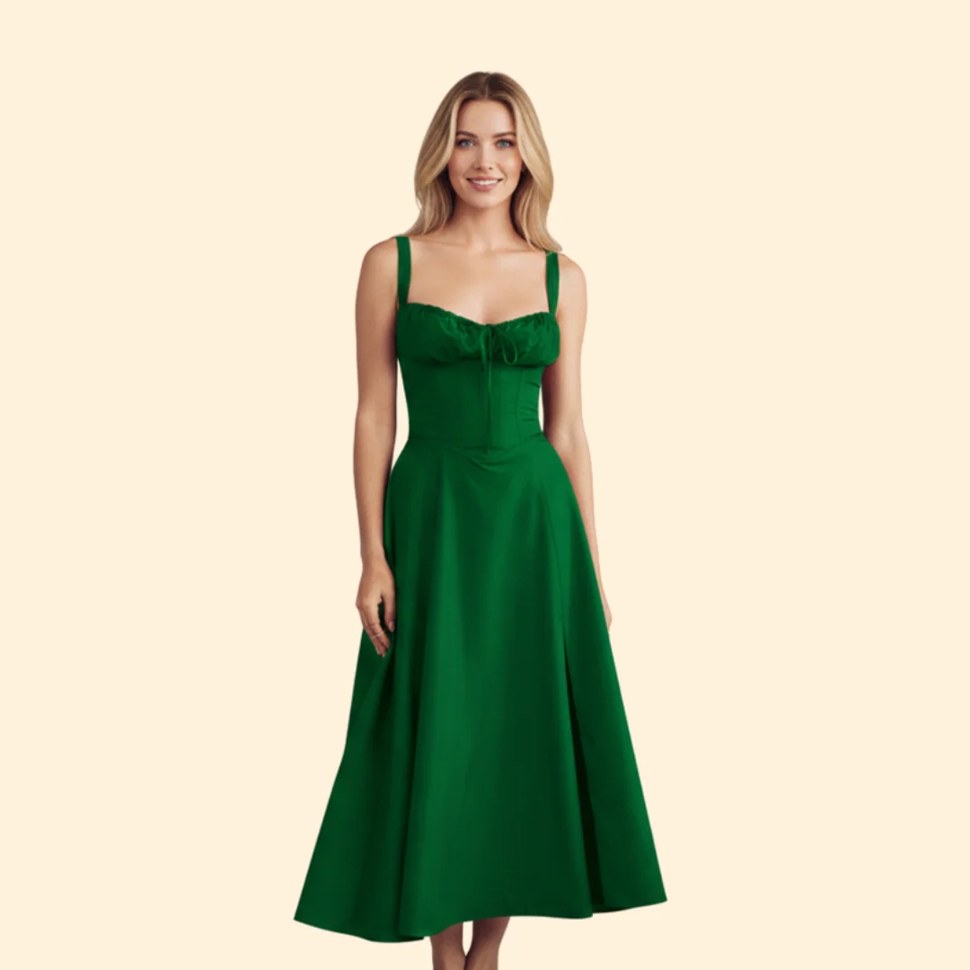 Women’s Corset Dress with Ruffled Skirt - Image 7
