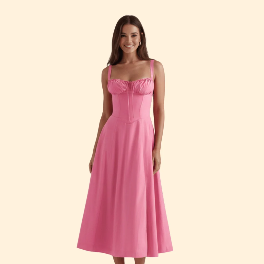 Women’s Corset Dress with Ruffled Skirt - Image 9