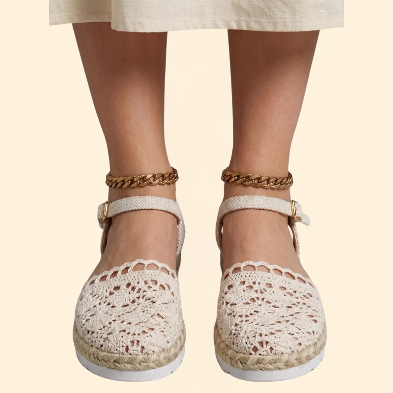Women's Crochet Platform Sandals - Image 7