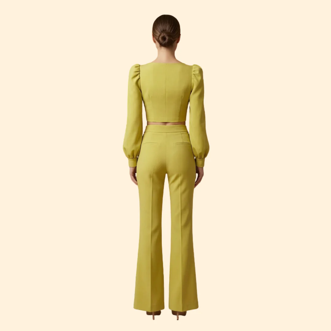 Women’s Crop Top with Puff Sleeve Design - Image 3