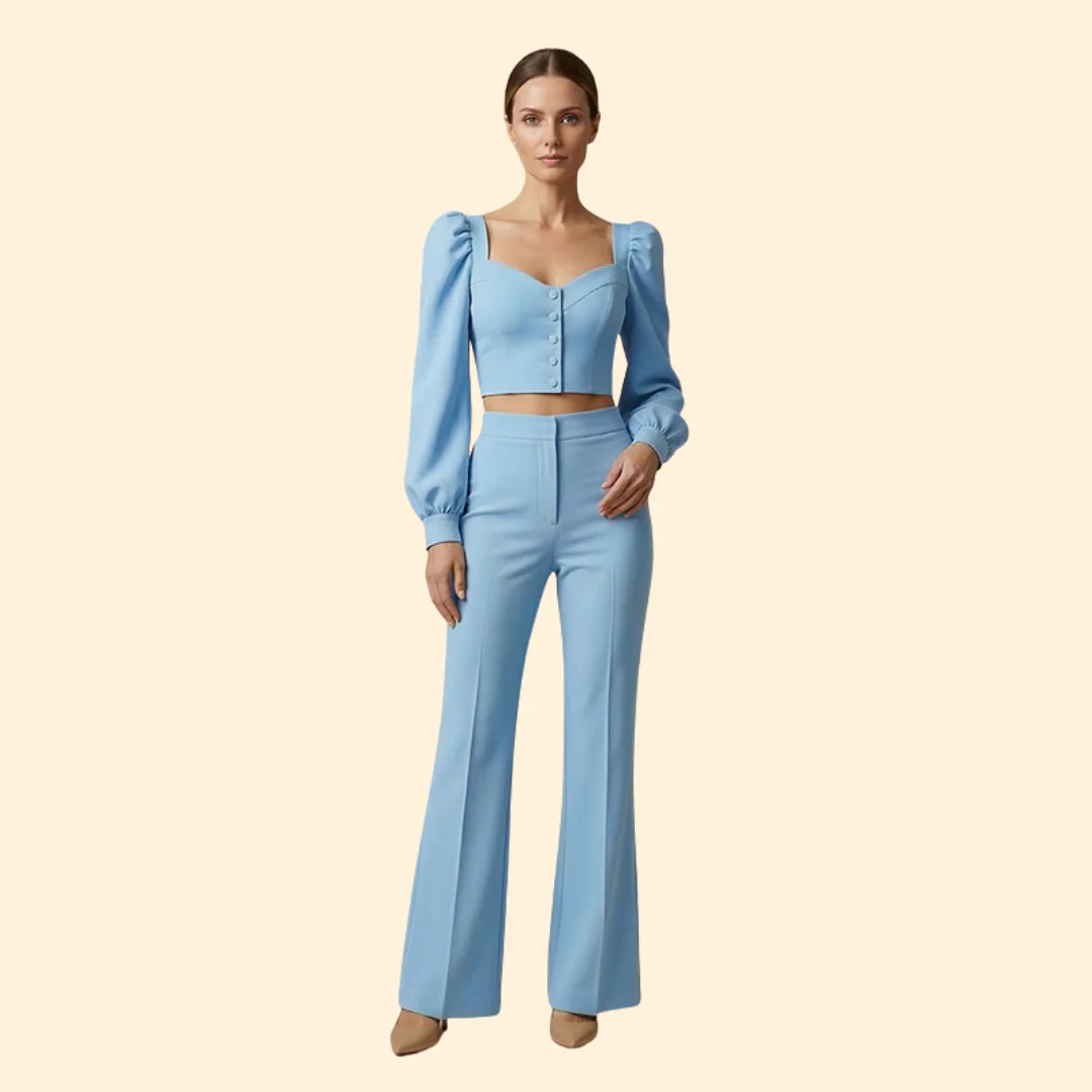 Women’s Crop Top with Puff Sleeve Design - Image 7