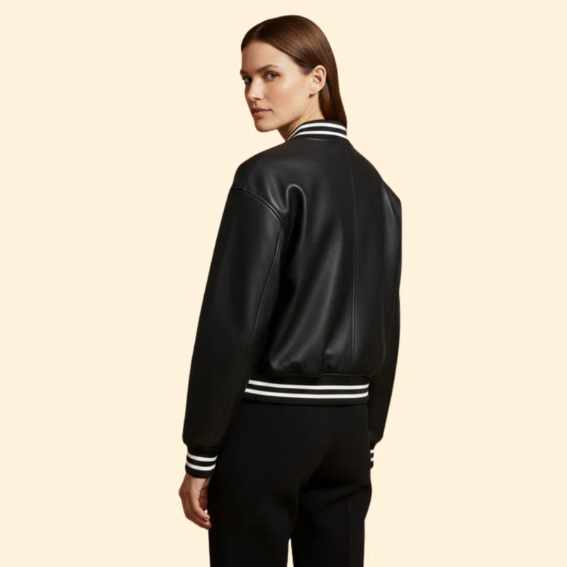 Women's Cropped Bomber Jacket - Image 4