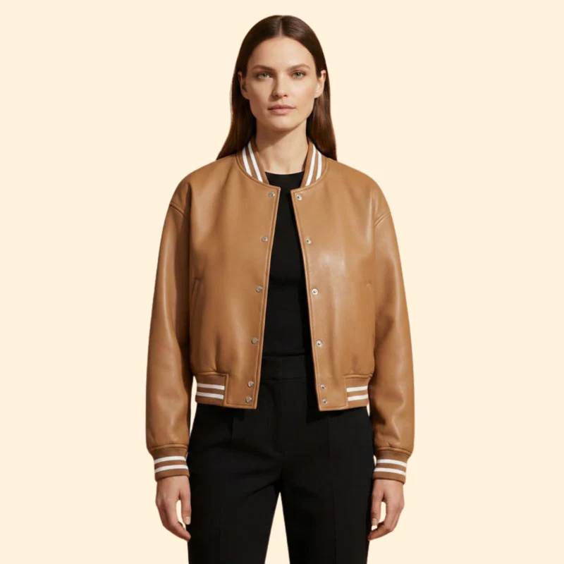 Women's Cropped Bomber Jacket - Image 9