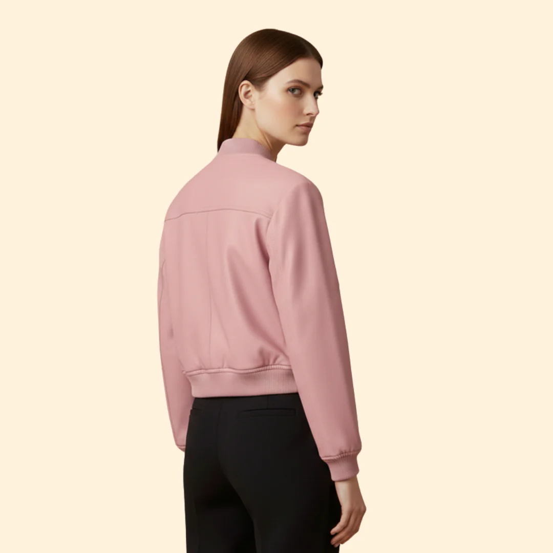 Women’s Cropped Jacket with Front Flap Pockets - Image 4