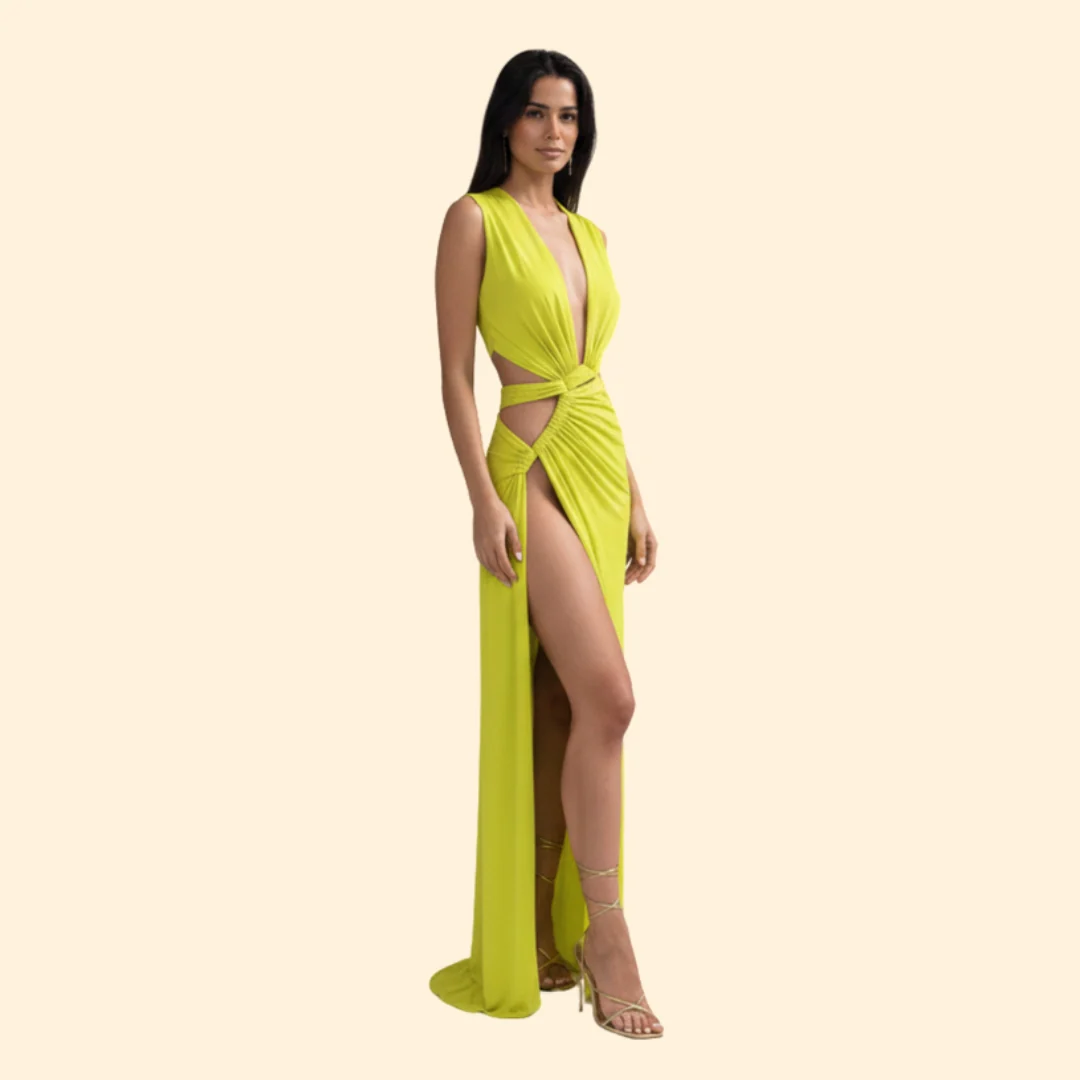 Women’s Cut-Out Dress with Side Slit - Image 4