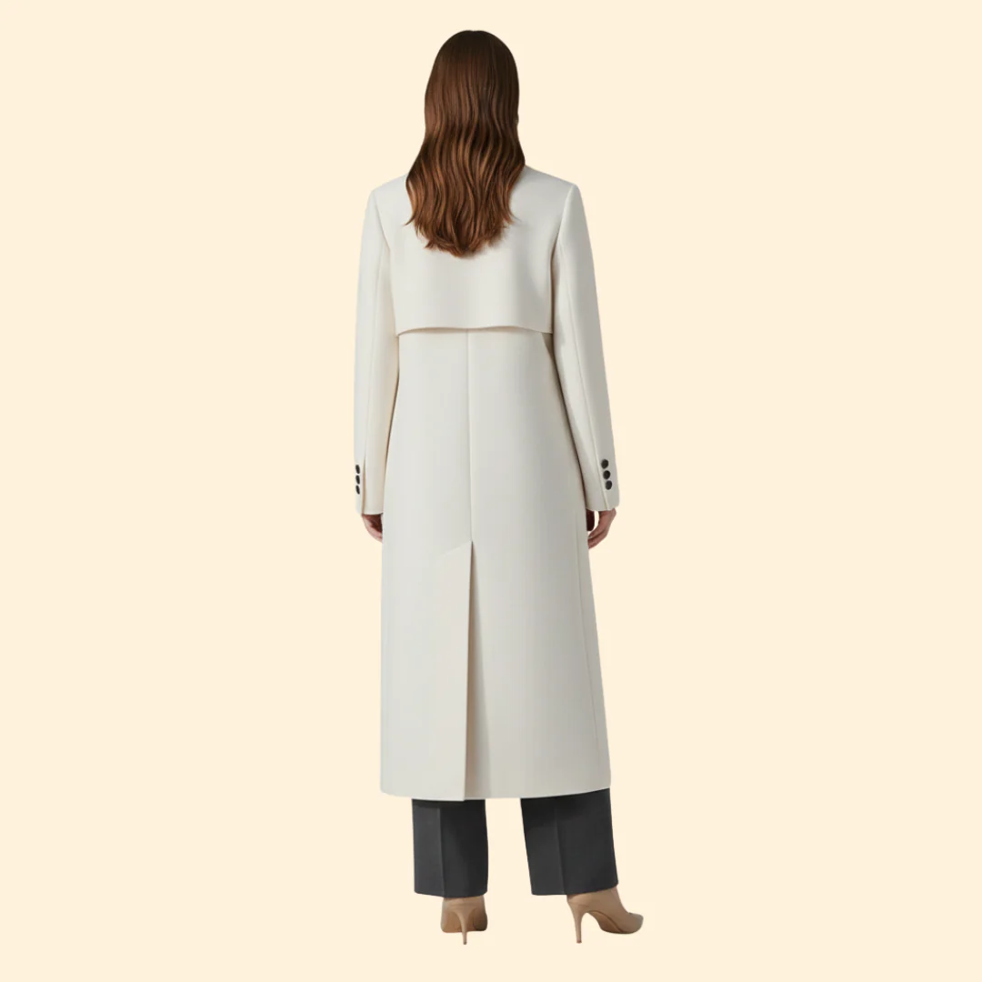 Women’s Double-Breasted Trench Coat with Front Buttons - Image 5