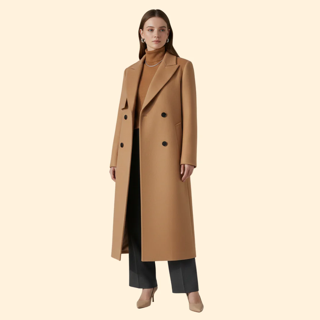 Women’s Double-Breasted Trench Coat with Front Buttons - Image 6
