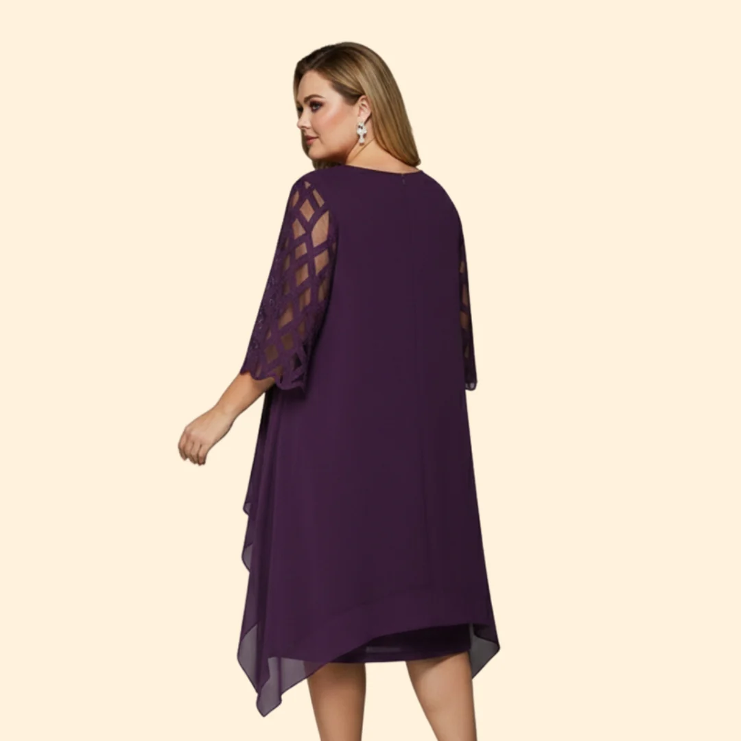 Women’s Dress with Flowy Cut-Out Sleeves - Image 3