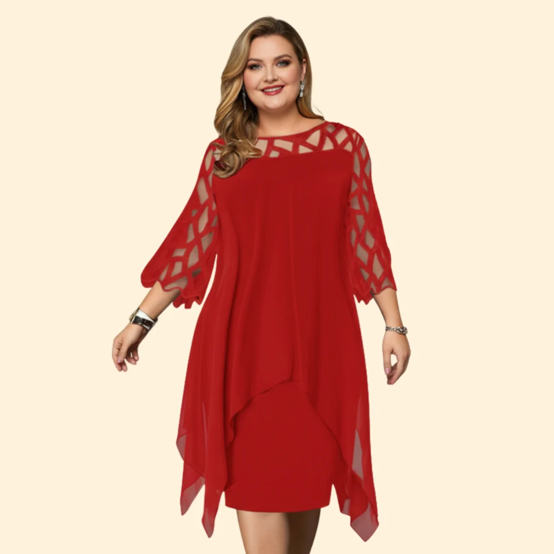 Women’s Dress with Flowy Cut-Out Sleeves - Image 9