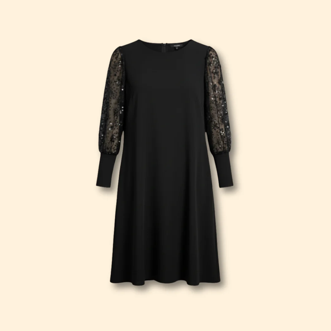 Women’s Dress with Lace Sleeves - Image 2