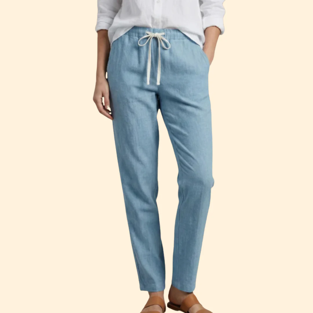 Women’s Easy Fit Trousers with Drawstring Waist - Image 3
