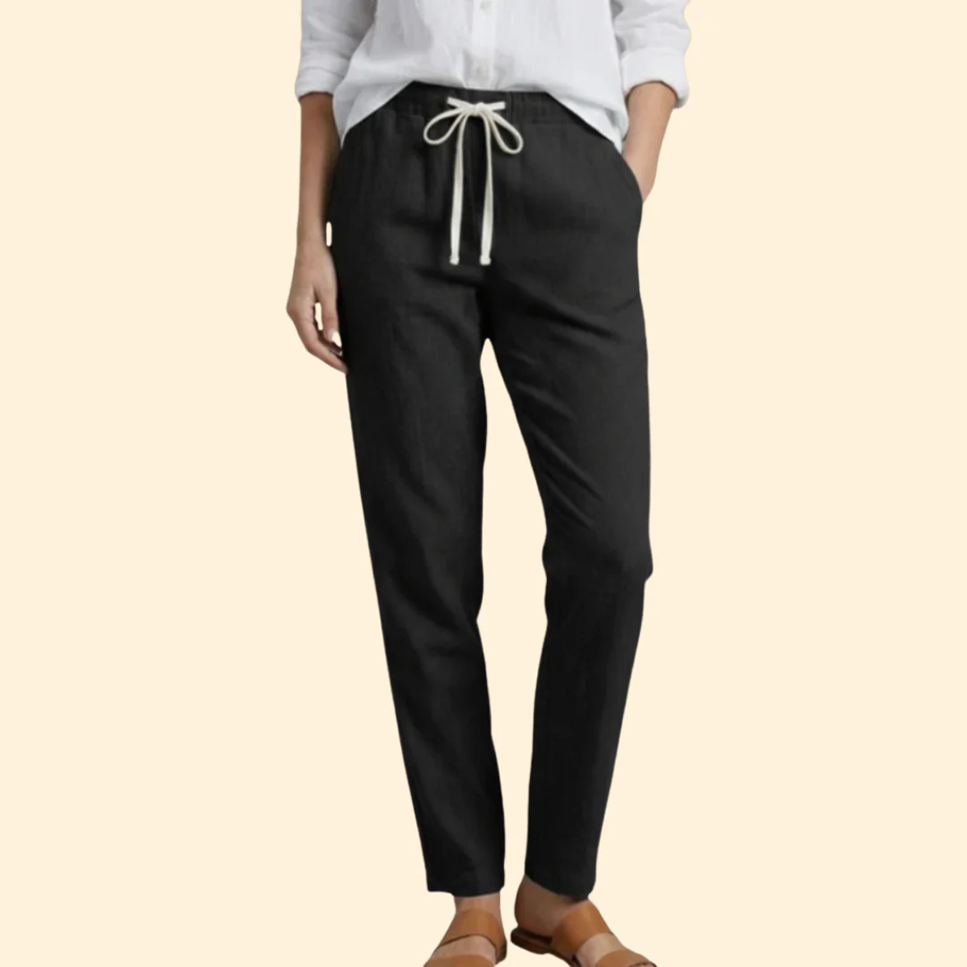 Women’s Easy Fit Trousers with Drawstring Waist - Image 6