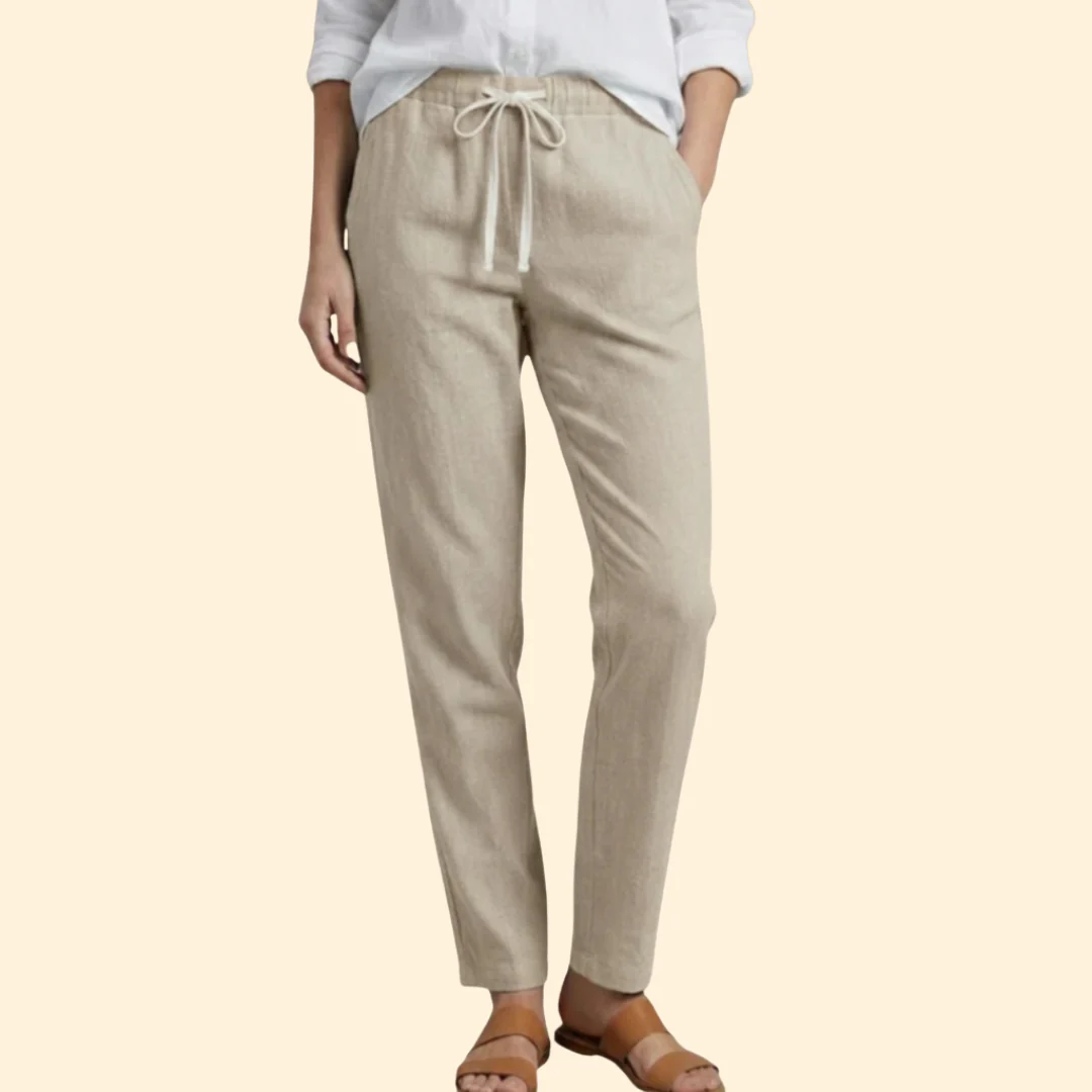 Women’s Easy Fit Trousers with Drawstring Waist - Image 8