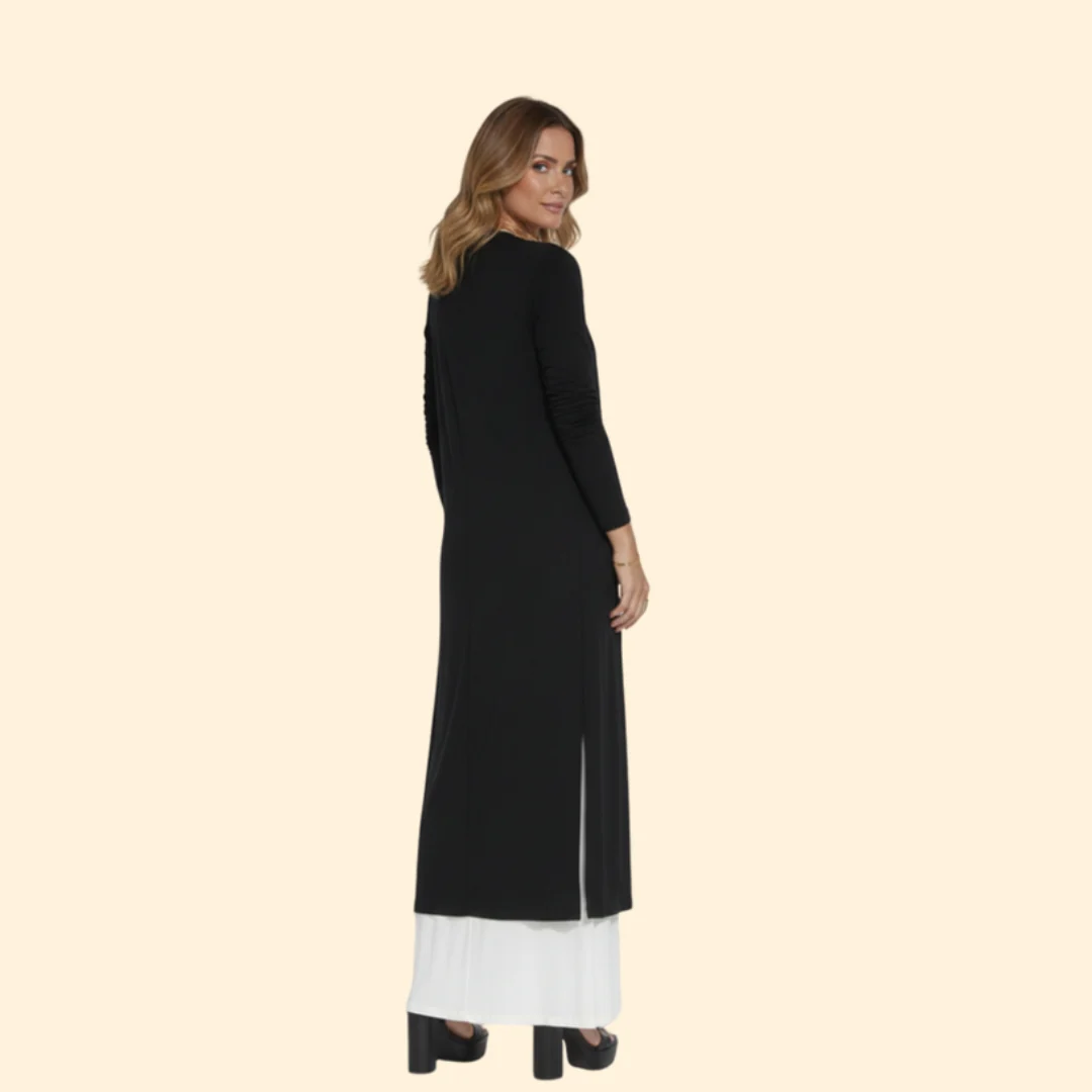 Women’s Elegant Dress and Vest Set with Pleated Design - Image 5