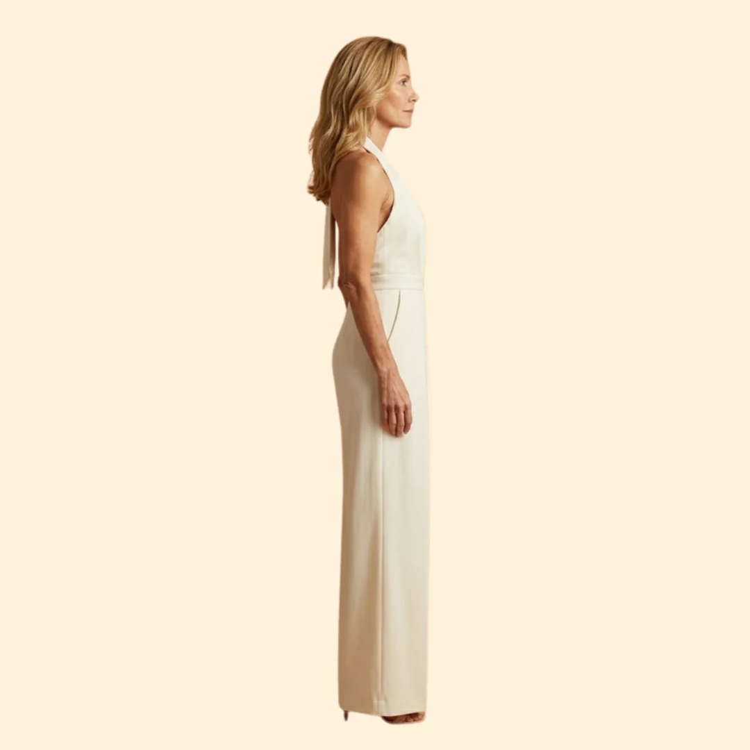 Women’s Elegant Jumpsuit Deep V Neckline - Image 3