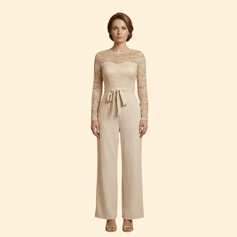 Women’s Elegant Jumpsuit Lace Top - Image 7