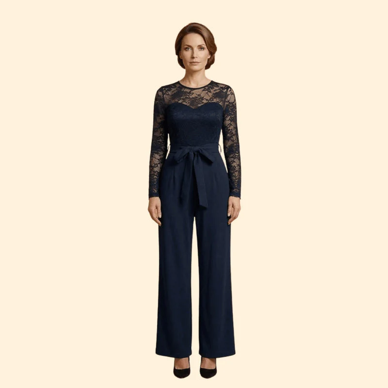 Women’s Elegant Jumpsuit Lace Top - Image 8