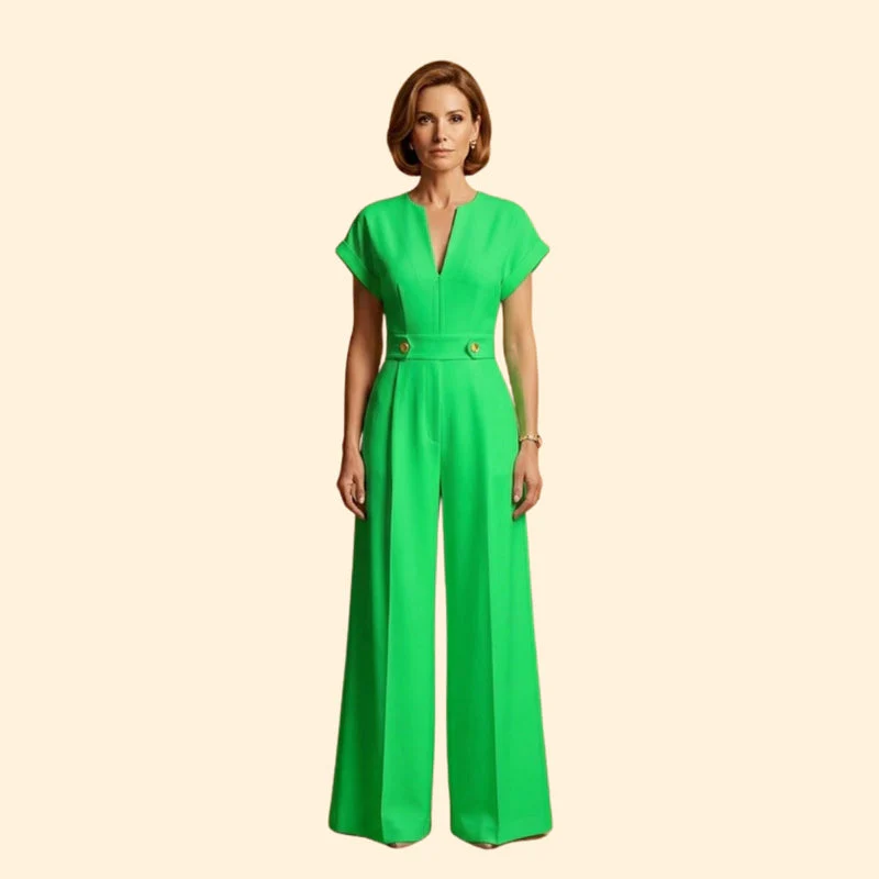 Women’s Elegant Jumpsuit V Neckline - Image 7