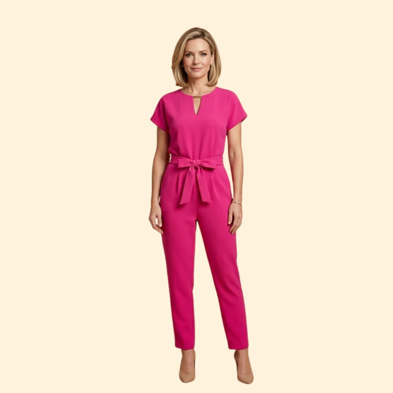 Women’s Elegant Jumpsuit with Belted Waist - Image 2