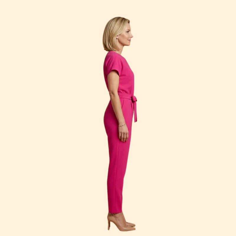 Women’s Elegant Jumpsuit with Belted Waist - Image 3
