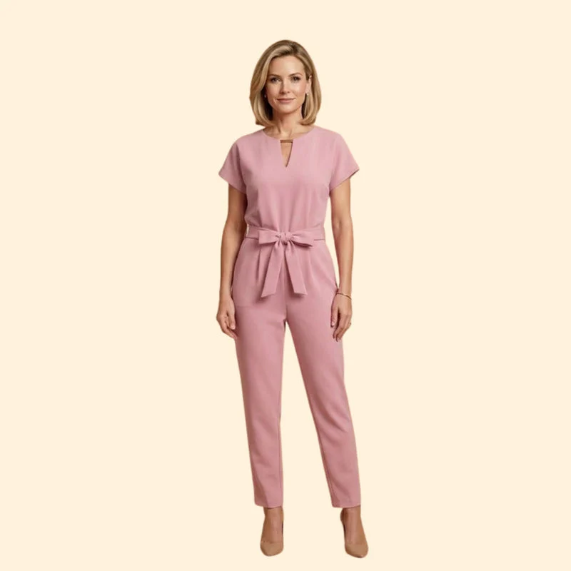 Women’s Elegant Jumpsuit with Belted Waist - Image 6