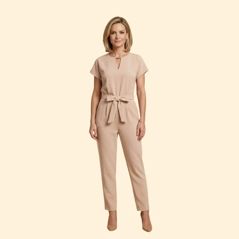 Women’s Elegant Jumpsuit with Belted Waist - Image 7