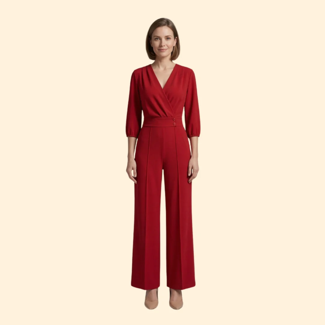 Women’s Elegant Jumpsuit with Button Detail - Image 2