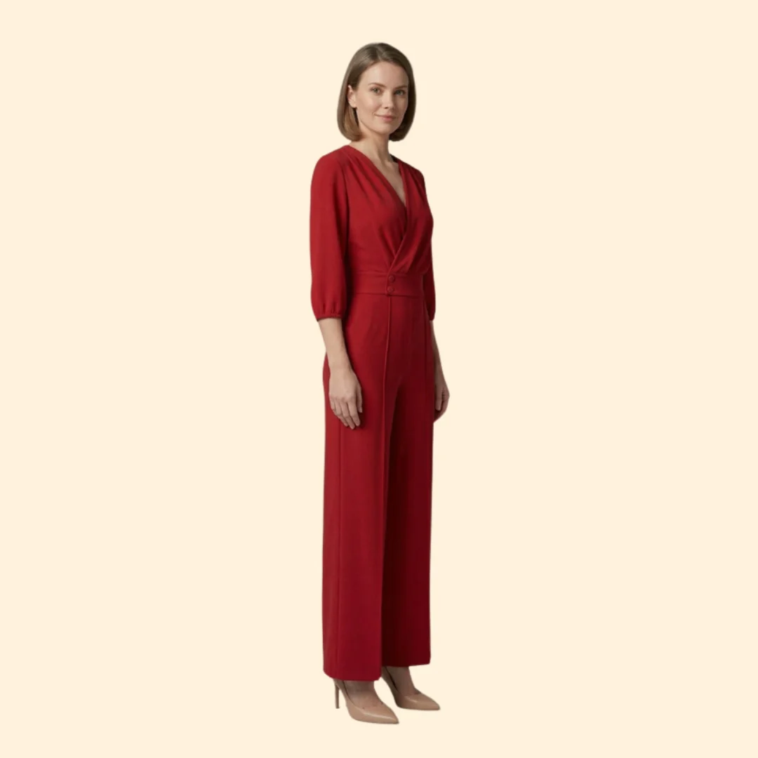 Women’s Elegant Jumpsuit with Button Detail - Image 3